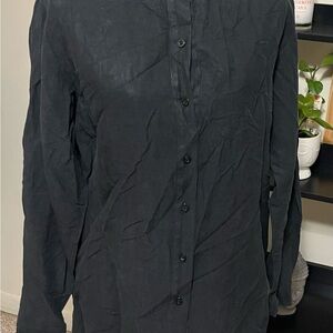 Willi Smith Women's Black Button Down Shirt